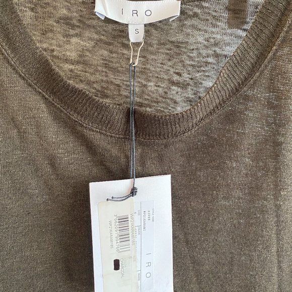 IRO Karami Linen Asymmetrical Lace-up T-shirt - Picture 4 of 7